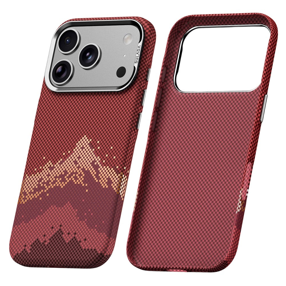 SULADA for iPhone 17 Pro Max Case Golden Mountain Pattern Skin-Feel Hard PC Slim Phone Cover