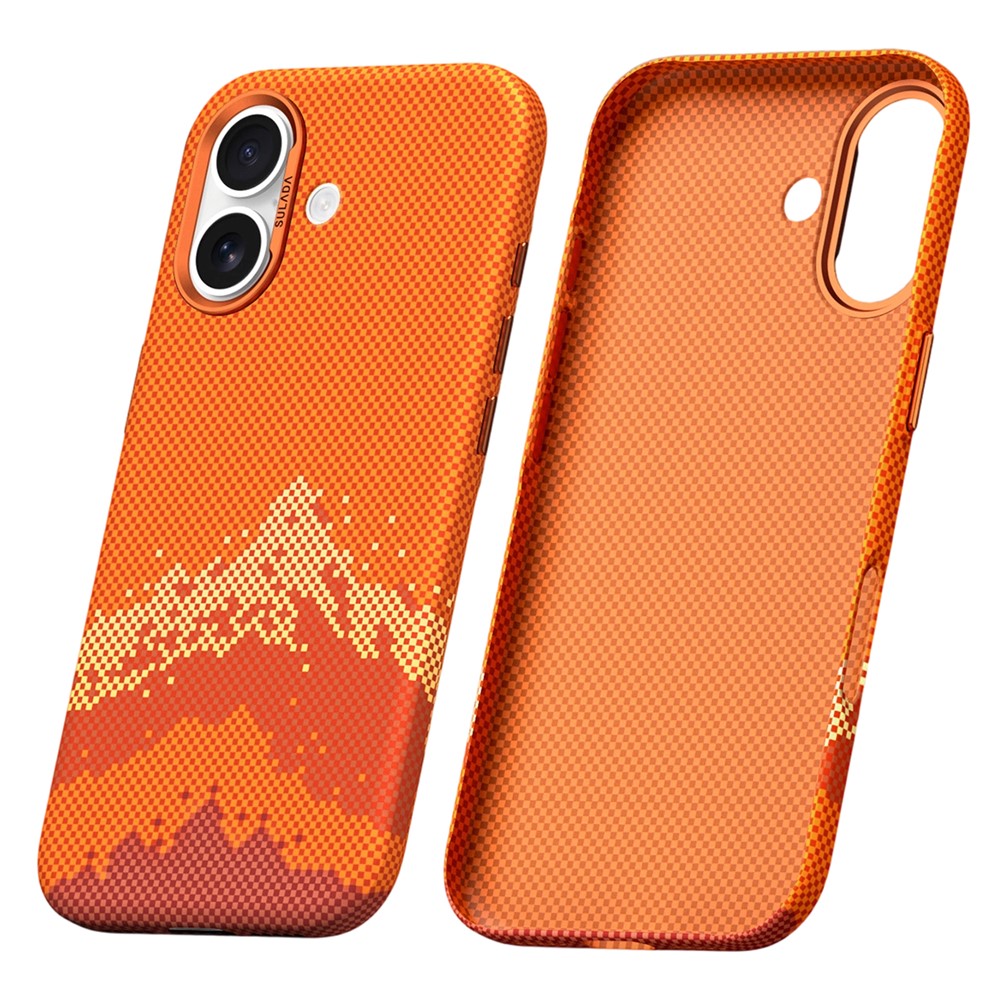 SULADA for iPhone 17 Case Golden Mountain Pattern Skin-Feel Hard PC Slim Phone Cover