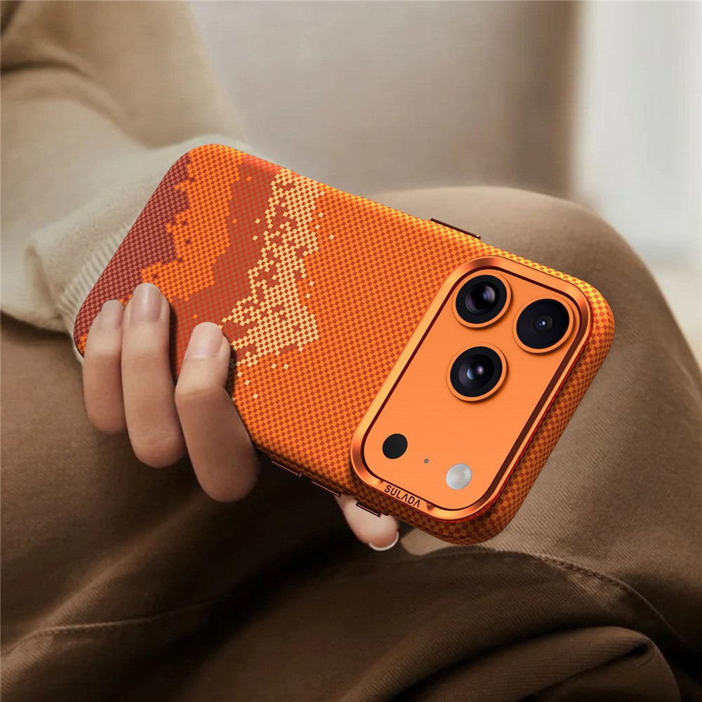 SULADA for iPhone 17 Case Golden Mountain Pattern Skin-Feel Hard PC Slim Phone Cover
