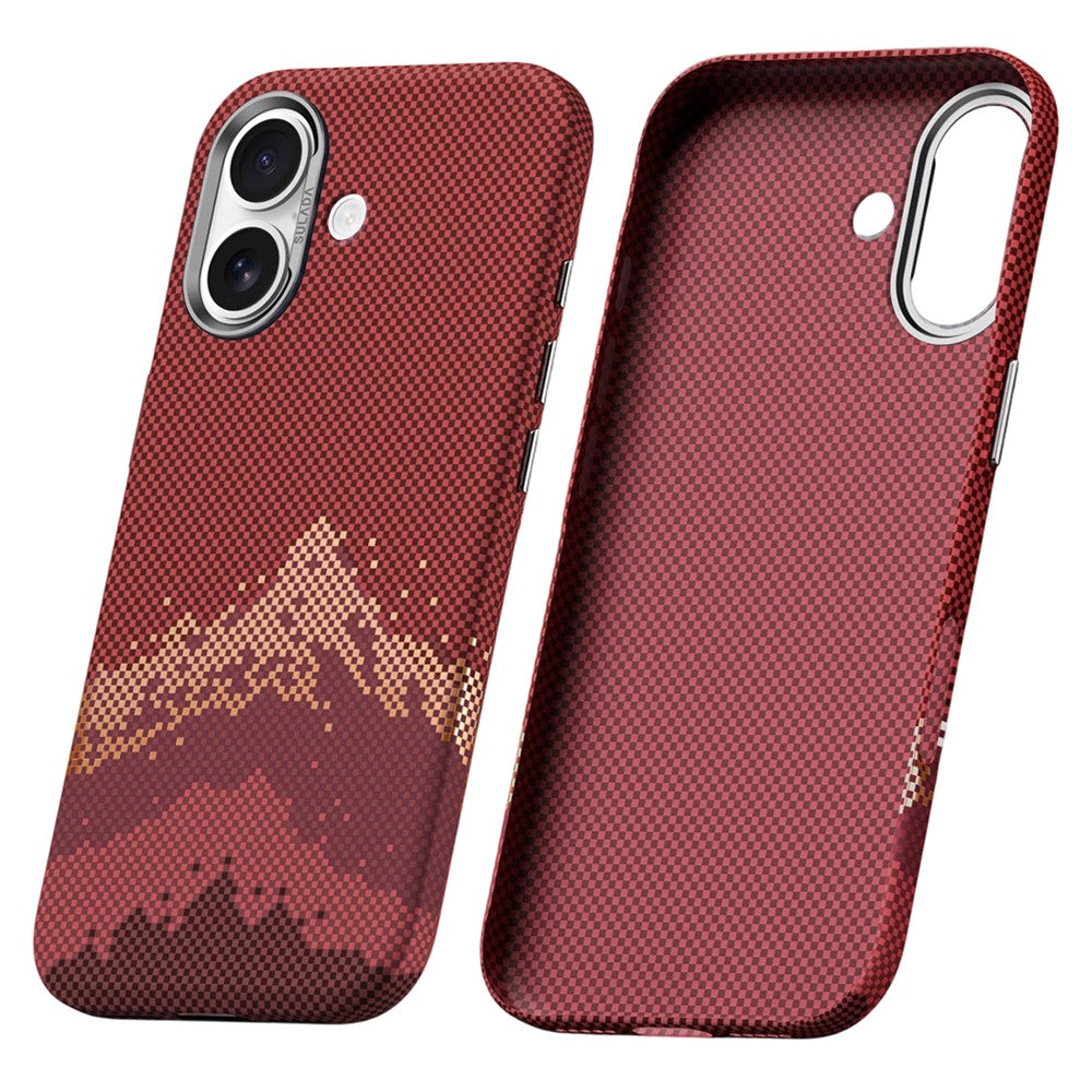 SULADA for iPhone 17 Case Golden Mountain Pattern Skin-Feel Hard PC Slim Phone Cover