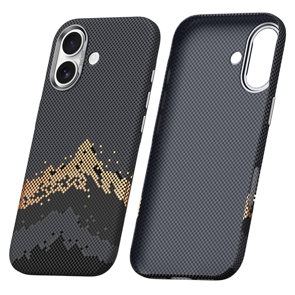 SULADA for iPhone 17 Case Golden Mountain Pattern Skin-Feel Hard PC Slim Phone Cover