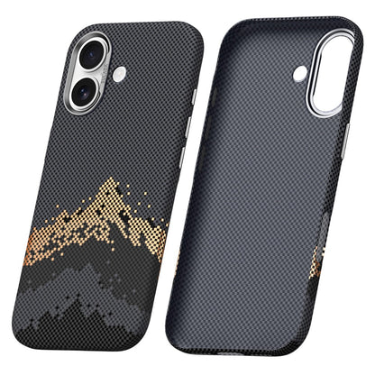 SULADA for iPhone 17 Case Golden Mountain Pattern Skin-Feel Hard PC Slim Phone Cover