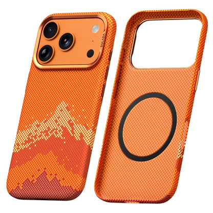 SULADA for iPhone 17 Pro Max Magnetic Case Golden Mountain Pattern Skin-Feel Hard PC Slim Phone Cover