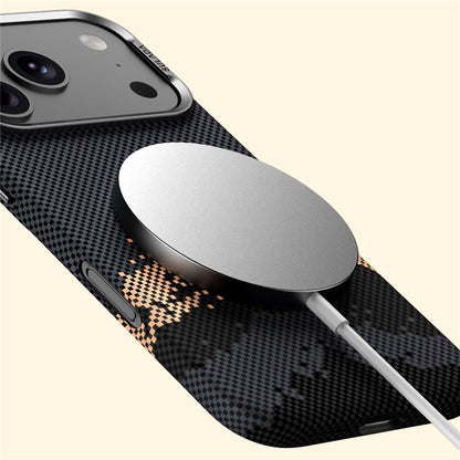 SULADA for iPhone 17 Pro Max Magnetic Case Golden Mountain Pattern Skin-Feel Hard PC Slim Phone Cover