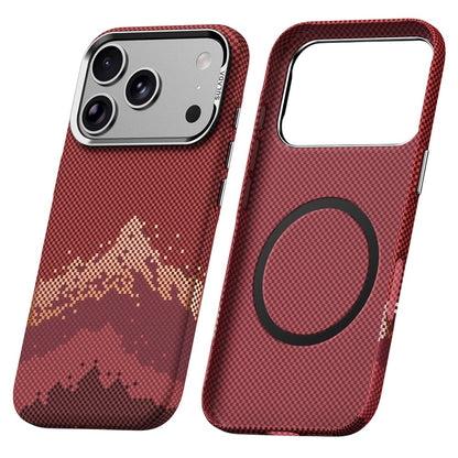 SULADA for iPhone 17 Pro Magnetic Case Golden Mountain Pattern Skin-Feel Hard PC Slim Phone Cover