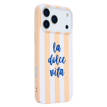For iPhone 14 / 13 Case IMD Striped Pattern Hard PC Protective Phone Cover