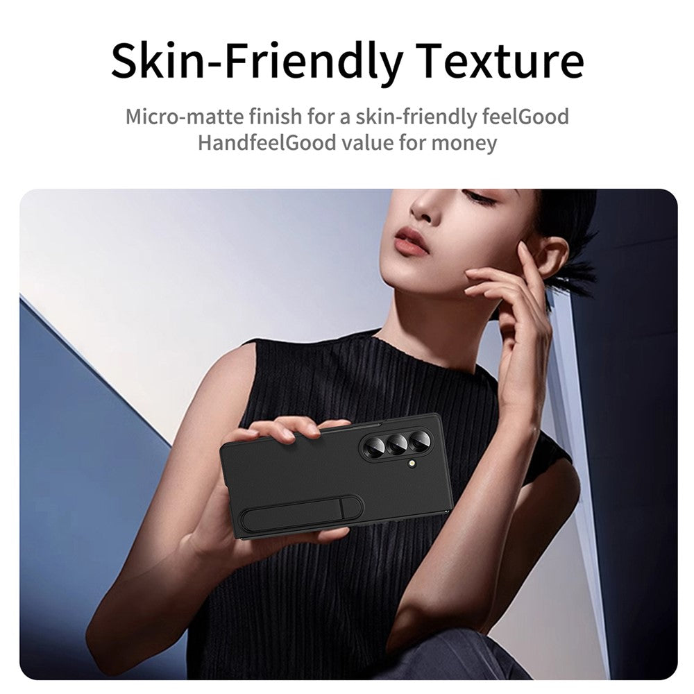 For Samsung Galaxy Z Fold8 Ultra Case Kickstand PC Phone Cover with Alloy Lens Ring