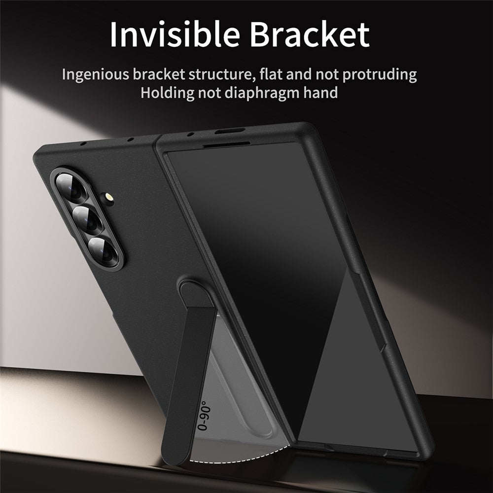 For Samsung Galaxy Z Fold8 Ultra Case Kickstand PC Phone Cover with Alloy Lens Ring
