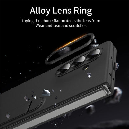 For Samsung Galaxy Z Fold8 Ultra Case Kickstand PC Phone Cover with Alloy Lens Ring