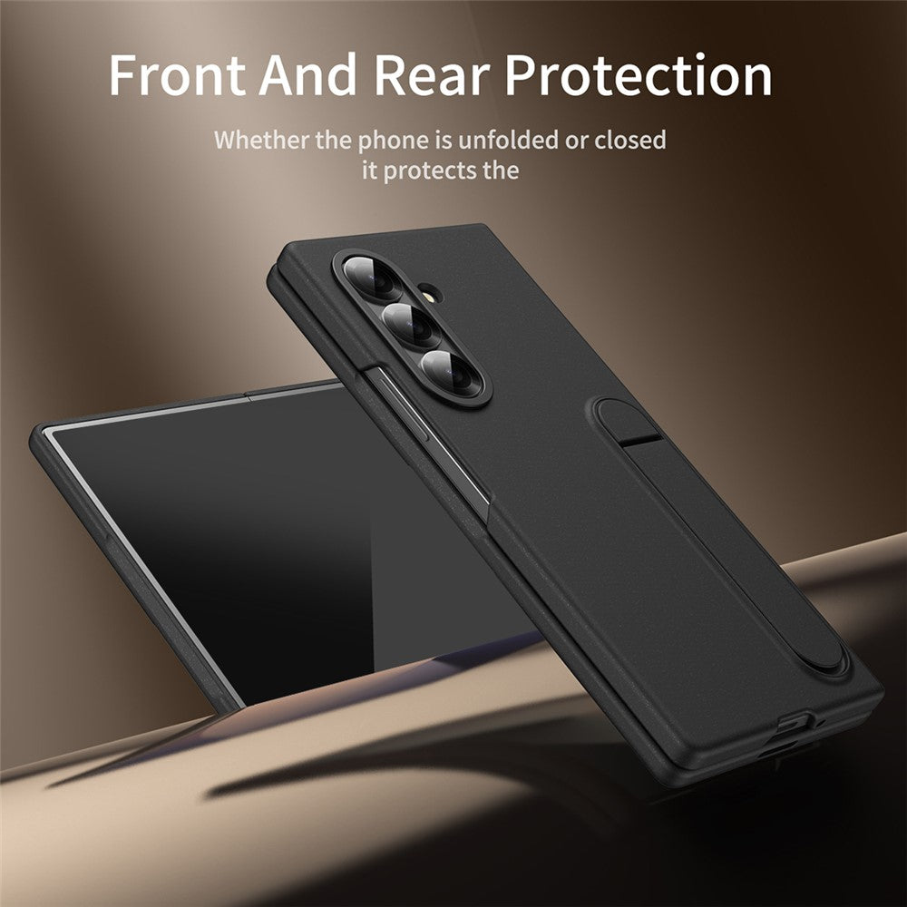 For Samsung Galaxy Z Fold8 Ultra Case Kickstand PC Phone Cover with Alloy Lens Ring