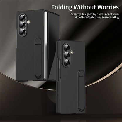 For Samsung Galaxy Z Fold8 Ultra Case Kickstand PC Phone Cover with Alloy Lens Ring