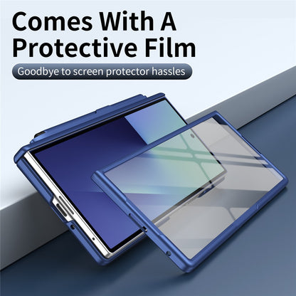 For Samsung Galaxy Z Fold8 Ultra Case Kickstand Hard PC Phone Cover with Tempered Glass Film / Stylus / Pen Slot
