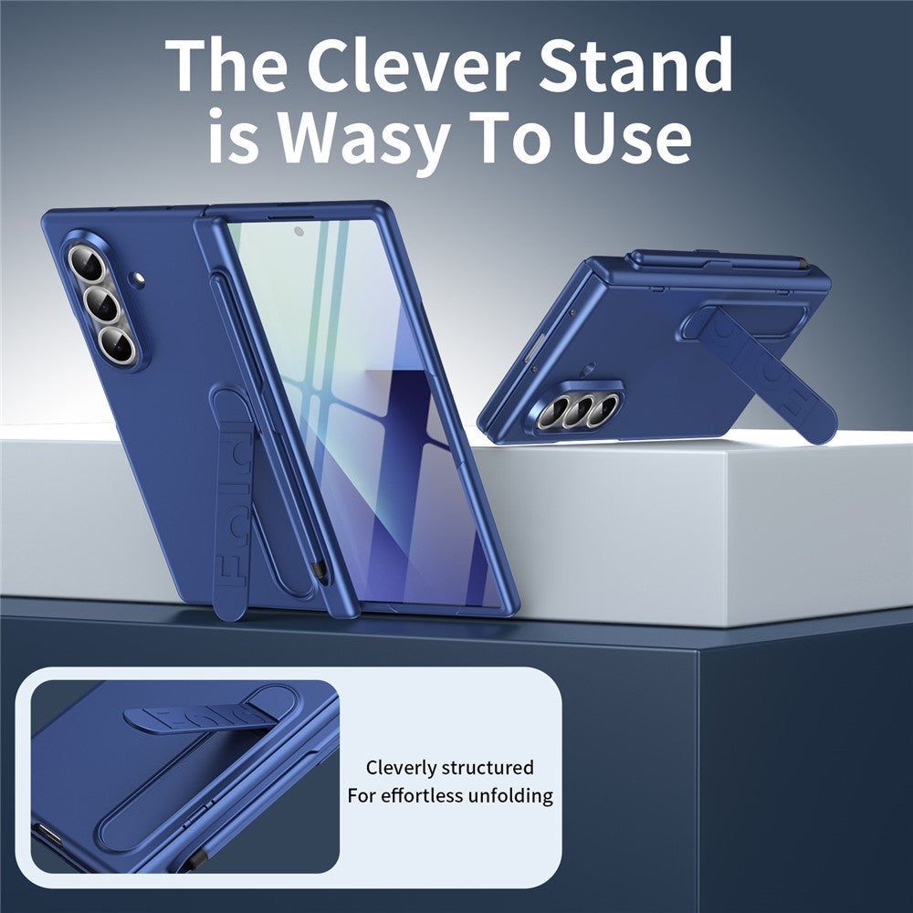For Samsung Galaxy Z Fold8 Ultra Case Kickstand Hard PC Phone Cover with Tempered Glass Film / Stylus / Pen Slot