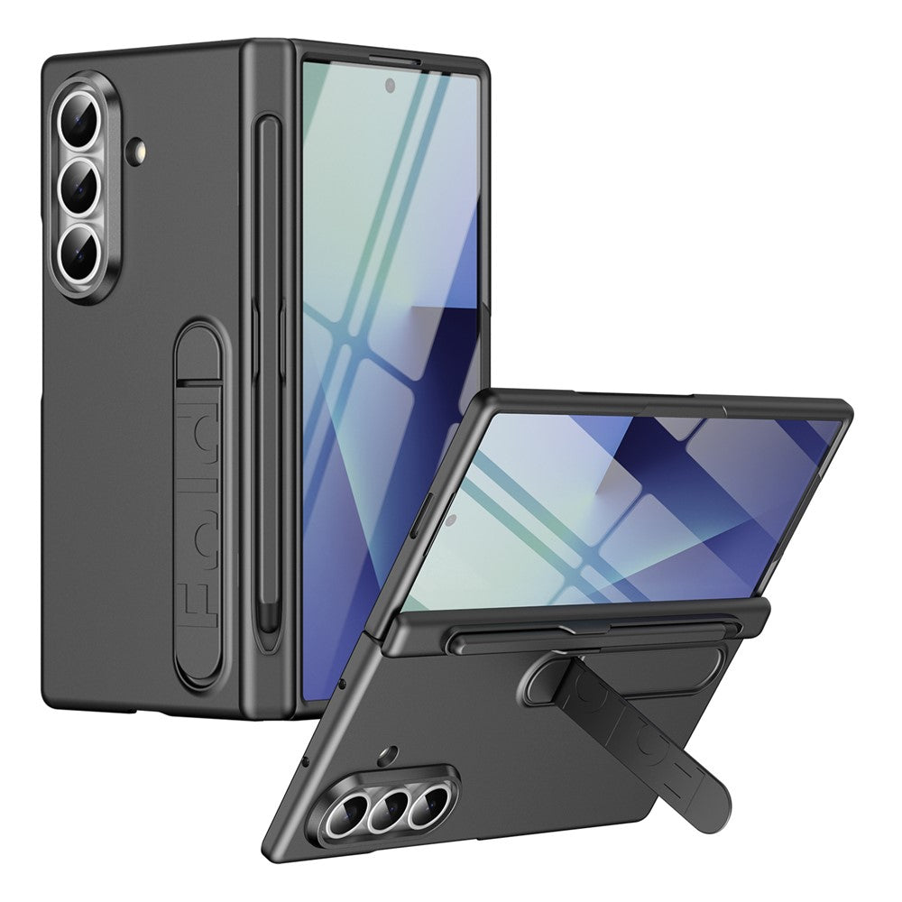 For Samsung Galaxy Z Fold8 Ultra Case Kickstand Hard PC Phone Cover with Tempered Glass Film / Stylus / Pen Slot