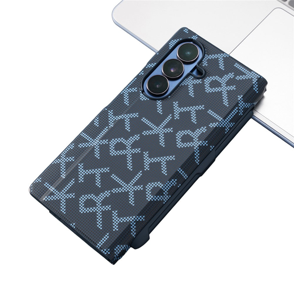 For Samsung Galaxy Z Fold8 Ultra Cases Geometric Pixel Pattern Kickstand Foldable PC Phone Cover with Stylus