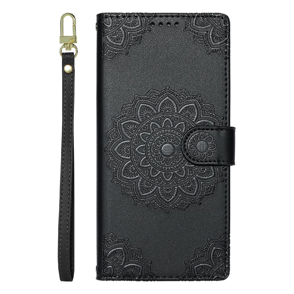 For Samsung Galaxy S26+ Case Embossed Totem Leather Flip Wallet Phone Cover with Wrist Strap