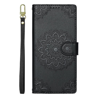 For Samsung Galaxy S26+ Case Embossed Totem Leather Flip Wallet Phone Cover with Wrist Strap