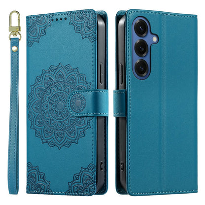 For Samsung Galaxy S26+ Case Embossed Totem Leather Flip Wallet Phone Cover with Wrist Strap
