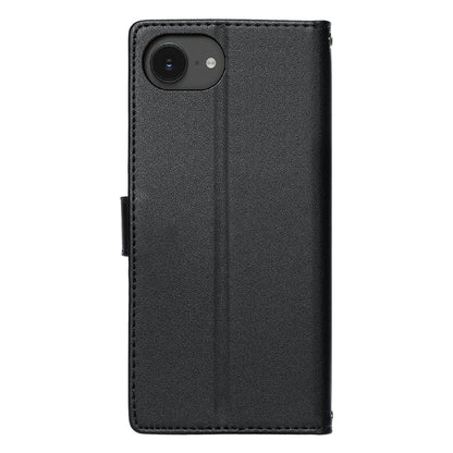 For iPhone 17e  /  16e Case Embossed Totem Leather Flip Wallet Phone Cover with Wrist Strap