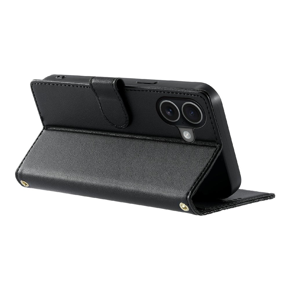 For iPhone 17 Case Embossed Totem Leather Flip Wallet Phone Cover with Wrist Strap