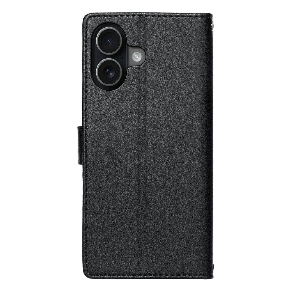 For iPhone 17 Case Embossed Totem Leather Flip Wallet Phone Cover with Wrist Strap