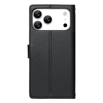 For iPhone 17 Pro Max Case Embossed Totem Leather Flip Wallet Phone Cover with Wrist Strap