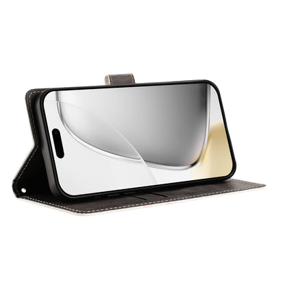 For iPhone 17 Pro / iPhone 18 Pro Case Pattern Printed PU Leather Flip Wallet Phone Cover with Wrist Strap
