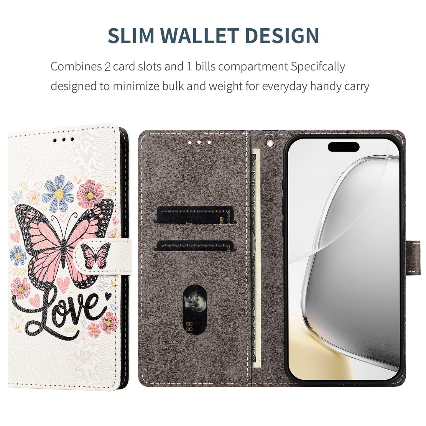 For iPhone 17 Pro / iPhone 18 Pro Case Pattern Printed PU Leather Flip Wallet Phone Cover with Wrist Strap