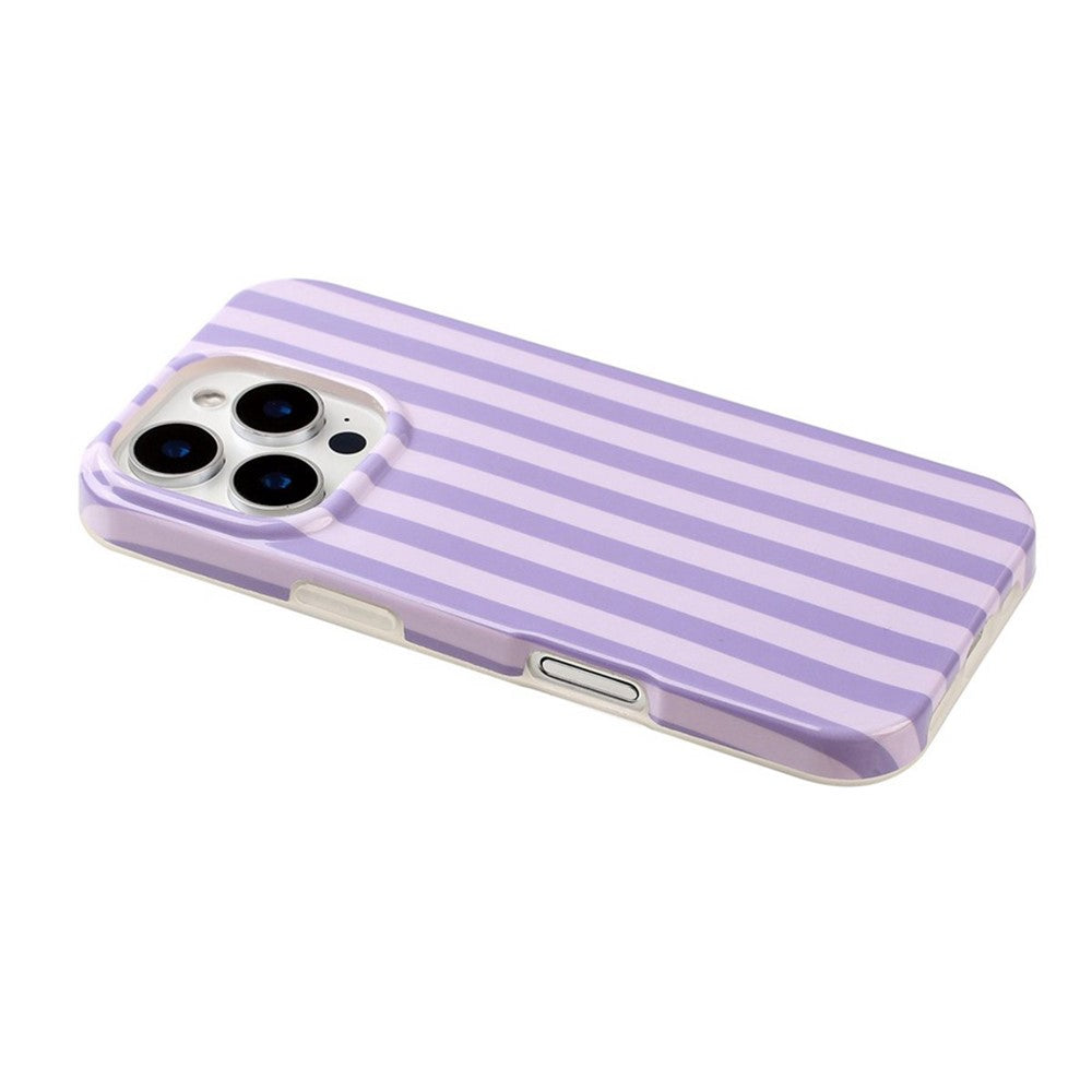 For iPhone 16 Pro Max Case IMD Stripe TPU Full Coverage Shockproof Phone Protective Cover