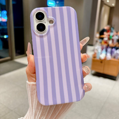 For iPhone 17 Case IMD Stripe TPU Full Coverage Shockproof Phone Protective Cover