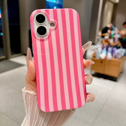For iPhone 17 Case IMD Stripe TPU Full Coverage Shockproof Phone Protective Cover