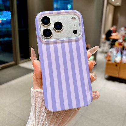 For iPhone 18 Pro / 17 Pro Case IMD Stripe TPU Full Coverage Shockproof Phone Protective Cover