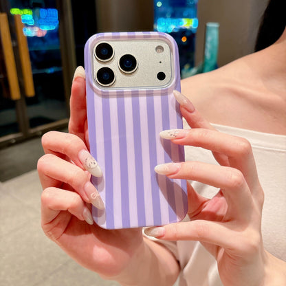 For iPhone 18 Pro / 17 Pro Case IMD Stripe TPU Full Coverage Shockproof Phone Protective Cover