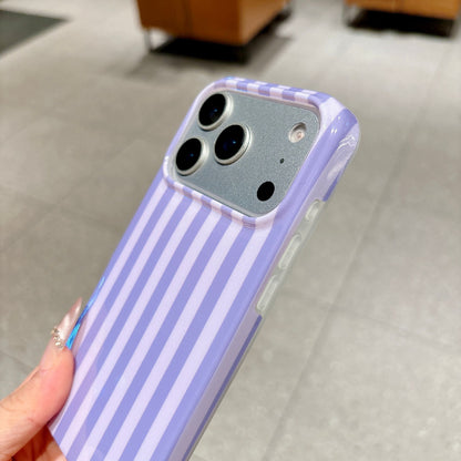 For iPhone 18 Pro / 17 Pro Case IMD Stripe TPU Full Coverage Shockproof Phone Protective Cover