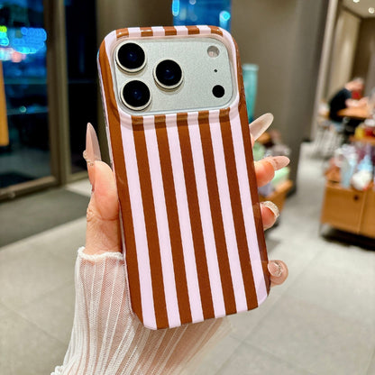 For iPhone 18 Pro / 17 Pro Case IMD Stripe TPU Full Coverage Shockproof Phone Protective Cover