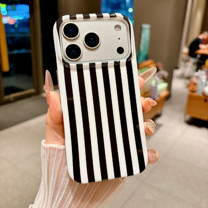 For iPhone 17 Pro Max Case IMD Stripe TPU Full Coverage Shockproof Phone Protective Cover