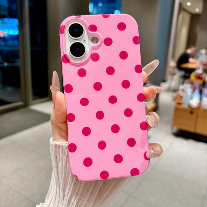 For iPhone 17 Case Retro Polka Dot IMD TPU Full Coverage Phone Protective Cover