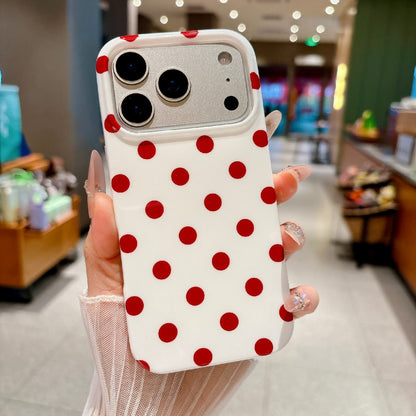 For iPhone 18 Pro / 17 Pro Case Retro Polka Dot IMD TPU Full Coverage Phone Protective Cover