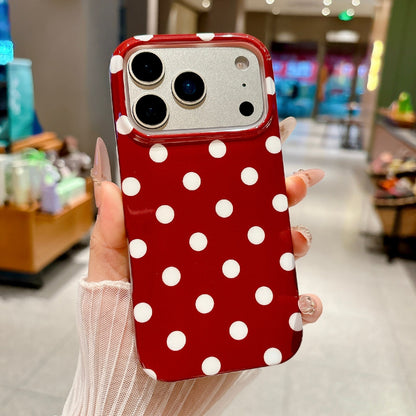 For iPhone 18 Pro / 17 Pro Case Retro Polka Dot IMD TPU Full Coverage Phone Protective Cover