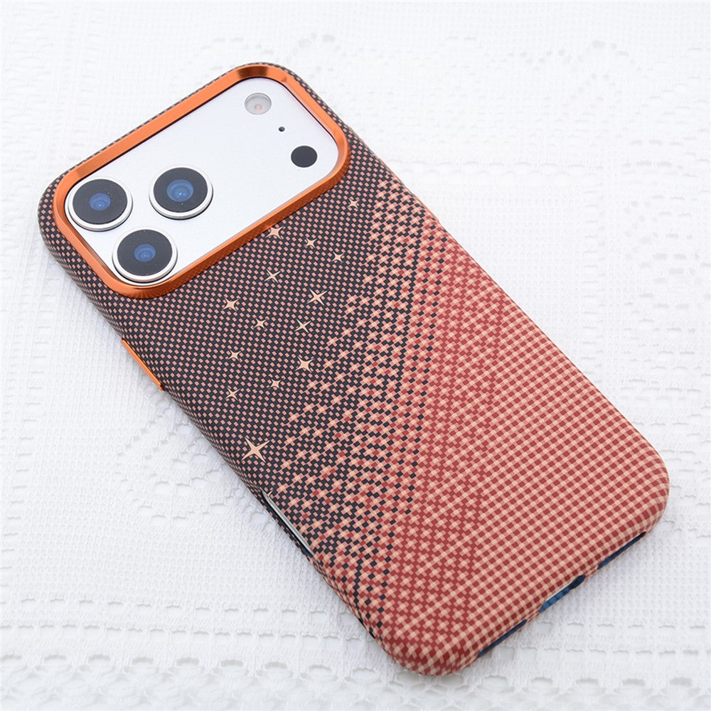 For iPhone 17 Pro Max Magnetic Case Compatible with MagSafe Carbon Fiber Texture Water Transfer PC Phone Cover
