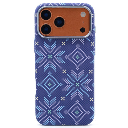 For iPhone 17 Pro Max Magnetic Case Compatible with MagSafe Carbon Fiber Texture Water Transfer PC Phone Cover