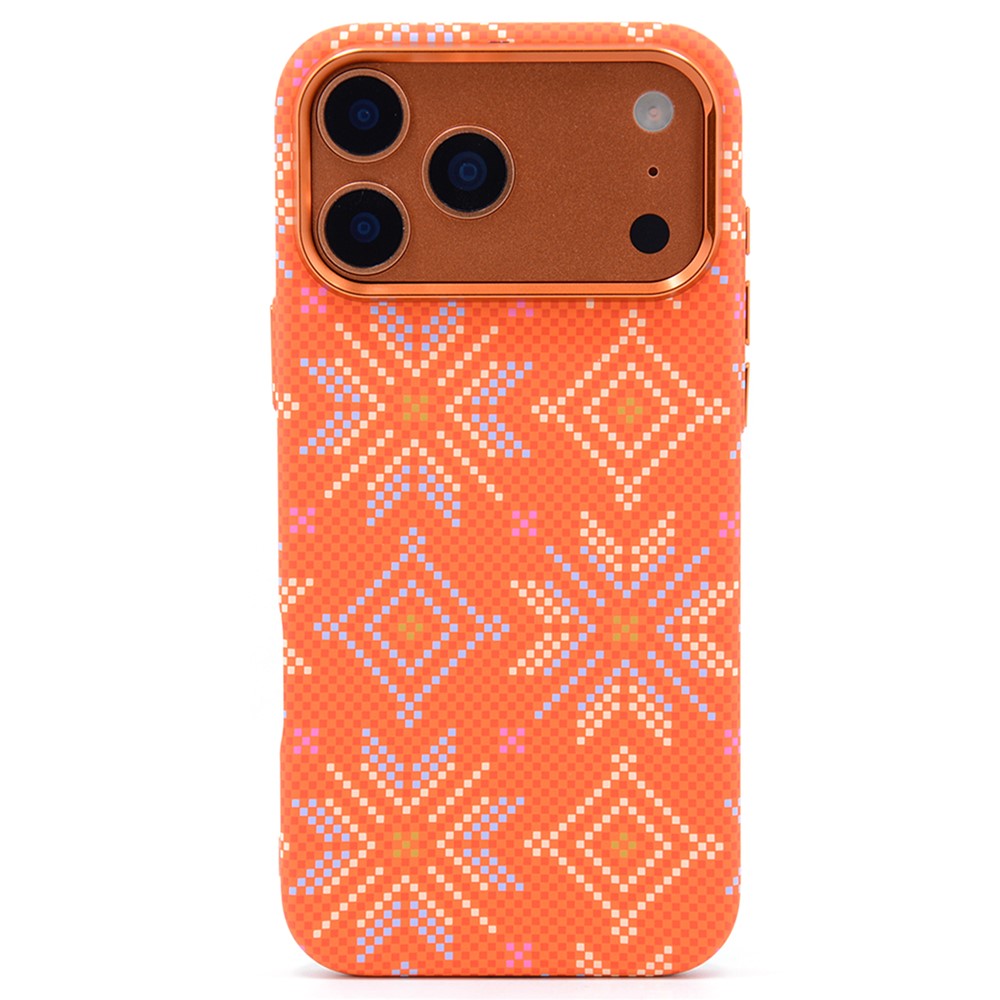 For iPhone 17 Pro Max Magnetic Case Compatible with MagSafe Carbon Fiber Texture Water Transfer PC Phone Cover
