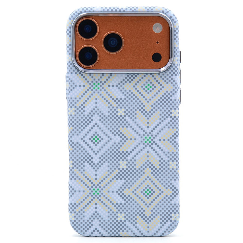 For iPhone 17 Pro Max Magnetic Case Compatible with MagSafe Carbon Fiber Texture Water Transfer PC Phone Cover