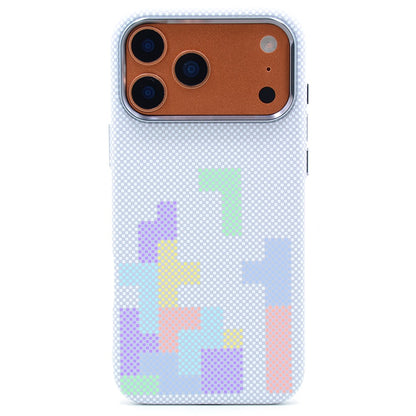 For iPhone 17 Pro Max Magnetic Case Compatible with MagSafe Carbon Fiber Texture Water Transfer PC Phone Cover