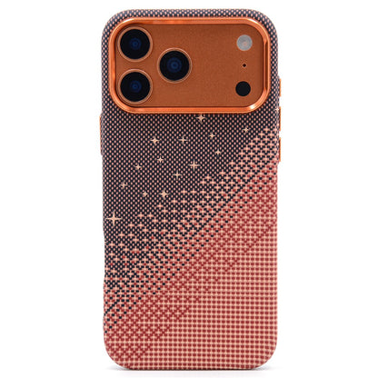 For iPhone 17 Pro Magnetic Case Compatible with MagSafe Carbon Fiber Texture Water Transfer PC Phone Cover