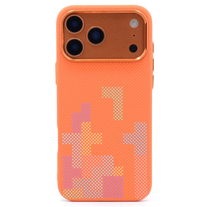 For iPhone 17 Pro Magnetic Case Compatible with MagSafe Carbon Fiber Texture Water Transfer PC Phone Cover