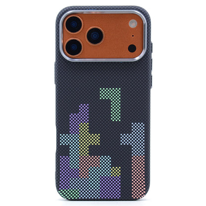 For iPhone 17 Pro Magnetic Case Compatible with MagSafe Carbon Fiber Texture Water Transfer PC Phone Cover