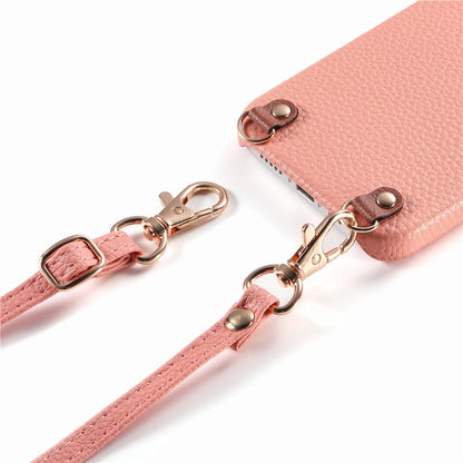 For Samsung Galaxy S26+ Litchi Pattern Case with Lanyard Shockproof PC PU Leather Cover