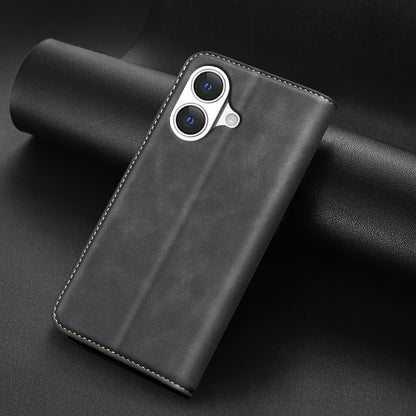BINFEN COLOR for iPhone 17 RFID Blocking Calf Texture PU Leather Phone Cover