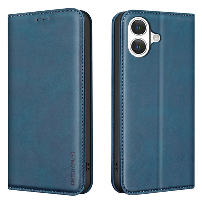 BINFEN COLOR for iPhone 17 RFID Blocking Calf Texture PU Leather Phone Cover